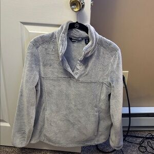 L.L. Bean Light Gray Fleece Pullover